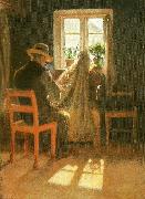 Anna Ancher kran wollesen boder garn oil